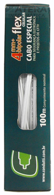 Cabo coaxial 100m Condutti 4 mm, c/ energia p/ cmeras