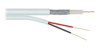 Cabo coaxial 100m Condutti 4 mm, c/ energia p/ cmeras