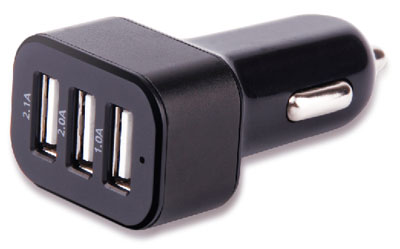 Carregador veicular Multilaser CB074 3 portas USB 3,1A