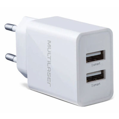 Carregador USB c/ 2 Portas Multilaser CB118 2.4 A 12 W