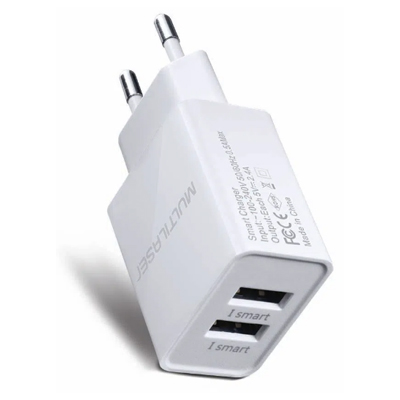 Carregador USB c/ 2 Portas Multilaser CB118 2.4 A 12 W