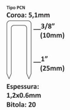 Grampeador pneumtico Chiaperini G-22 PCN Coroa 5.1 mm