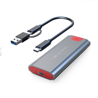 Case externo para SSD M.2 SATA C3Tech CH-M500SI 10GBps USB-C 3.1