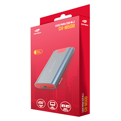 Case externo para SSD M.2 SATA C3Tech CH-M500SI 10GBps USB-C 3.1