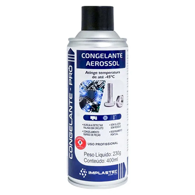 Congelante spray Implastec Pr 230g 400ml inflamvel