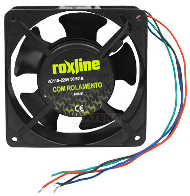 Cooler roletado Roxline 110/220V 80x80x38 mm