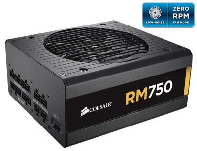 Fonte ATX Corsar RM750, 750W reais 80 Plus Gold