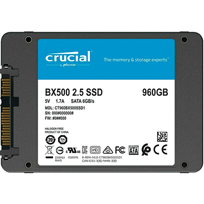 HD SSD 960GB Crucial CT960BX500SSD1 500/540 MBps 