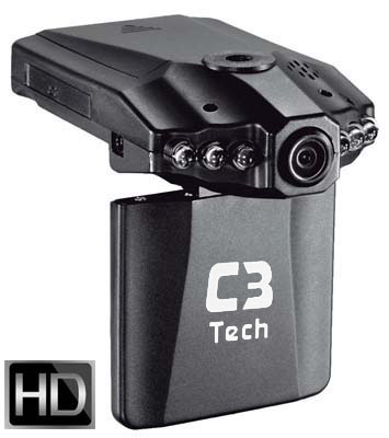 Filmadora veicular C3Tech 720p tela 2,4 pol. at 32GB