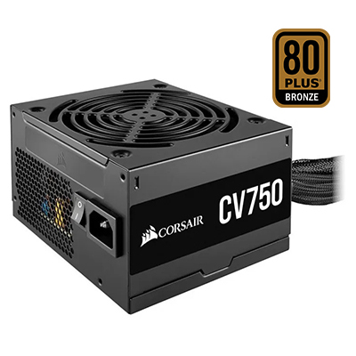 Fonte ATX 750w reais gamer Corsair CV750 80 Plus bronze