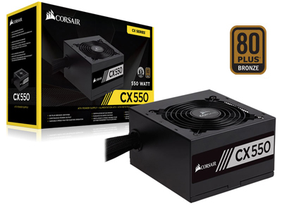 Fonte ATX 550W reais Corsair CX550 80 plus bronze