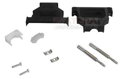 Conector DB25 macho de solda para cabos, com capa