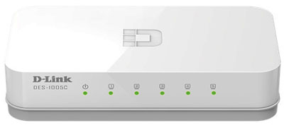 Switch Ethernet D-Link DES-1005C 5 portas 10/100Mbps