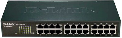 Switch de 24 portas 10/100Mbps, D-Link DES-1024A