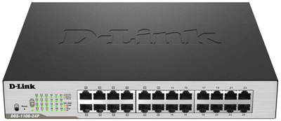 Switch D-Link DGS-1100-24P 24 portas Gigabit 100W PoE