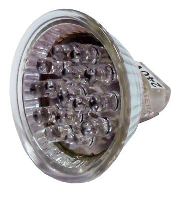 Lmpada dicrica c/ 15 LEDs na cor azul 3 W (20W) 220V