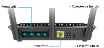 Roteador Dual Band AC750 D-Link DIR-809 300/433Mbps