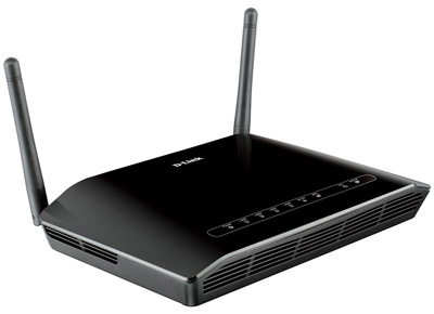 Roteador, modem ADSL2+ D-Link DSL-2740E N300 24/300Mbps