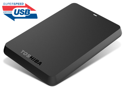 HD externo 750GB Toshiba Canvio Basics preto USB3