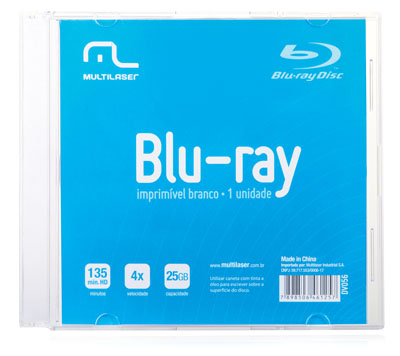Mdia blu-ray Multilaser DV056 4X 25GB c/acrlico