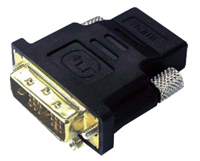 Adaptador DVI macho p/ HDMI fêmea, Tblack 90065 p/ mon