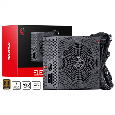 Fonte Gamer ATX 450W PCYes Electro V2 80 plus bronze