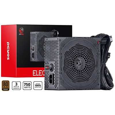 Fonte Gamer ATX 750W PCYes Electro V2 80 plus bronze 