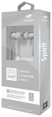 Fone c/ microf. C3Tech EP-104 Spirit SuperBass P3