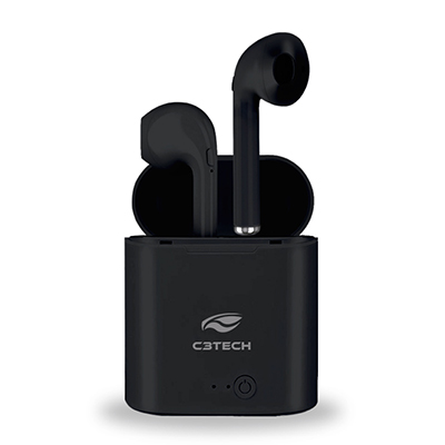 Fone de ouvido sem fio Bluetooth 5.0 C3Tech EP-TWS-20BK