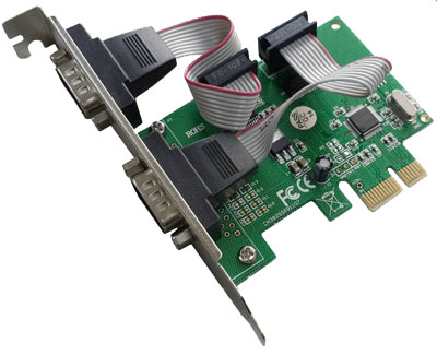 Placa serial PCIe 2 portas FlexPort F2122HW perfil dual