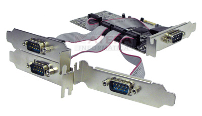 Placa serial PCIe 4 portas FlexPort F2142E4 baixo perfi