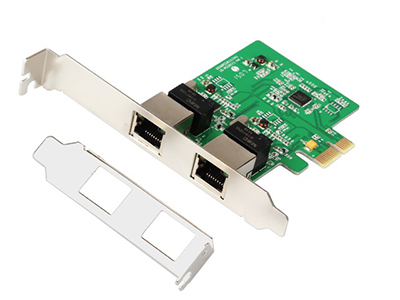 Placa rede PCI-e FlexPort F2722C 2 gigabit perfil duplo