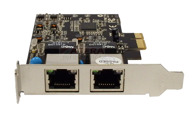 Placa rede PCIe FlexPort F2722EG 2 gigabit perfil baixo