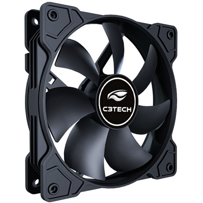 Cooler fan Gaming C3Tech F9-100BK 1350RPM 12V 4pinos