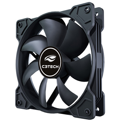 Cooler fan Gaming C3Tech F9-100BK 1350RPM 12V 4pinos