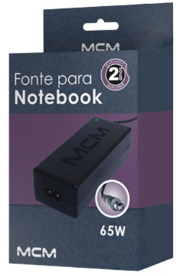 Fonte p/ notebook HP, MCM com 19V e 3,42A at 65W P1