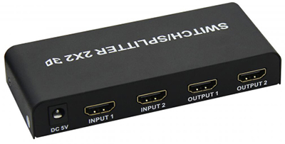 Splitter, switch e amplificador HDMI 2X2 Flexport