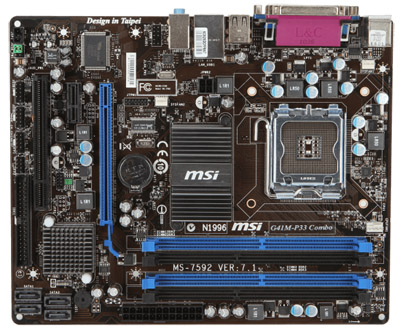 Placa me MSI G41M-P33 Combo Intel LGA775 DDR2 DDR3 VGA