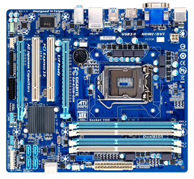 Placa me Gigabyte GA-B75M-D3H p/ Intel LGA-1155