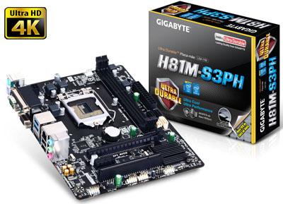 Placa me Gigabyte GA-H81M-S3PH Intel LGA-1150 VGA HDMI