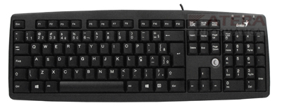 Teclado Genius KB-06XE, PS/2, preto, em portugus