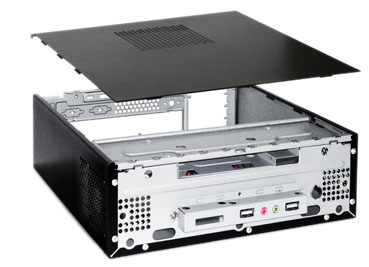 Gabinete mini ITX K-Mex GI-9E89 c/ fonte TFX 180W