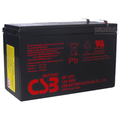 Bateria CSB GP1272 (12V28W) 12V 7,2Ah 28W nobr. 5 anos