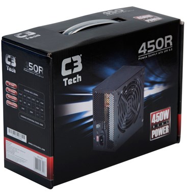 Fonte ATX v. 2.0 450W reais C3Tech 450R (GPB-450S V2) 