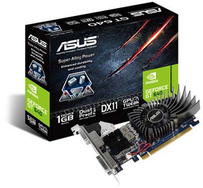 Placa de vdeo Asus Geforce GT 640, 1GB DDR3 VGA DVI   