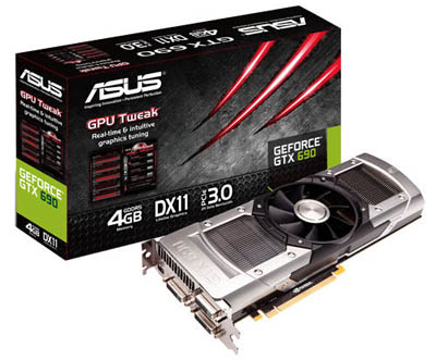 Placa vdeo Asus Geforce GTX690 4GB DDR5 3DVI DPort