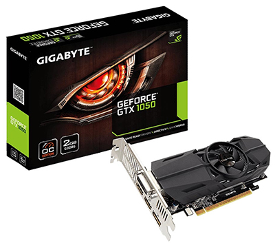 Placa vdeo Gigabyte Geforce GTX1050 OC 2GB DVI DP HDMI