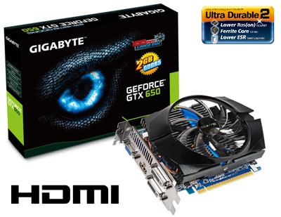 Placa vdeo Geforce Gigabyte GTX650 2GB VGA HDMI 2DVI