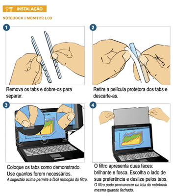 Filtro de privacidade 3M PF14.1 p/ telas de 14.1 p. 4:3