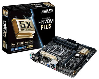 Placa me Asus H170M-PLUS/BR LGA-1151 DDR4 VGA DVI HDMI